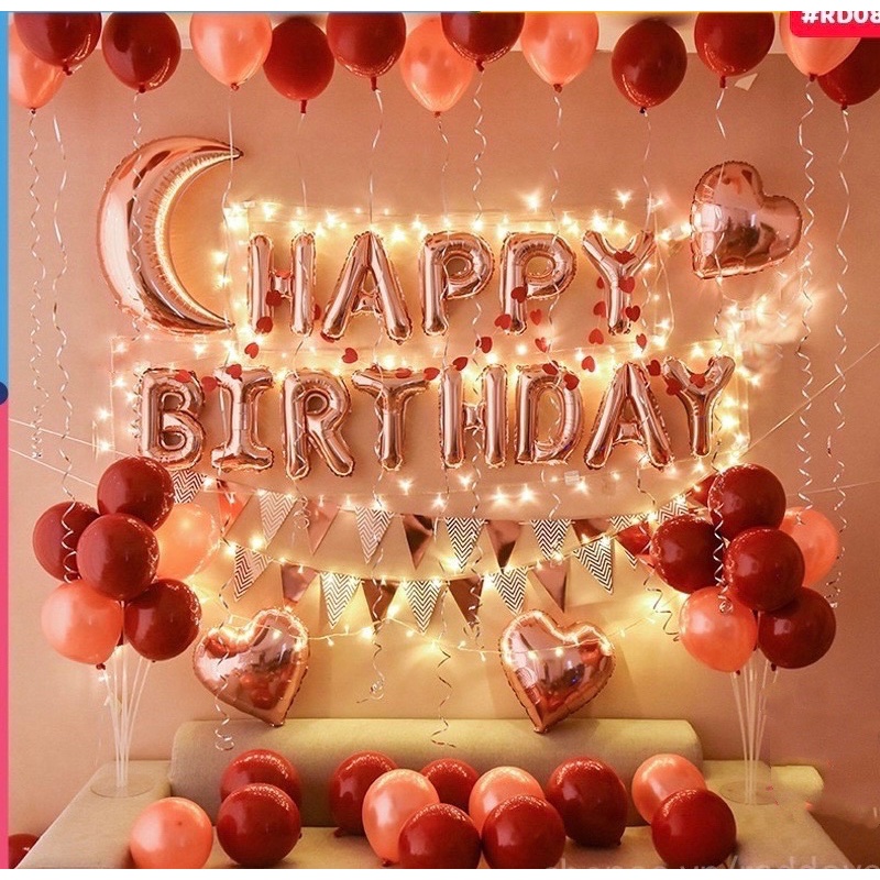 Bóng chữ Happy Birthday trang trí sinh nhật