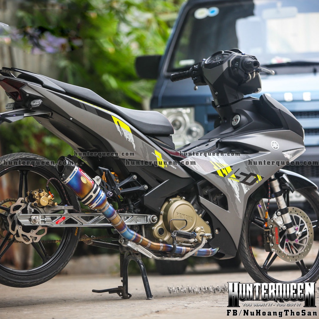 Tem rời cao cấp mới nhất 2022. Decal vàng chanh dán xe Exciter 150 màu xám. Không bay màu, bong tróc