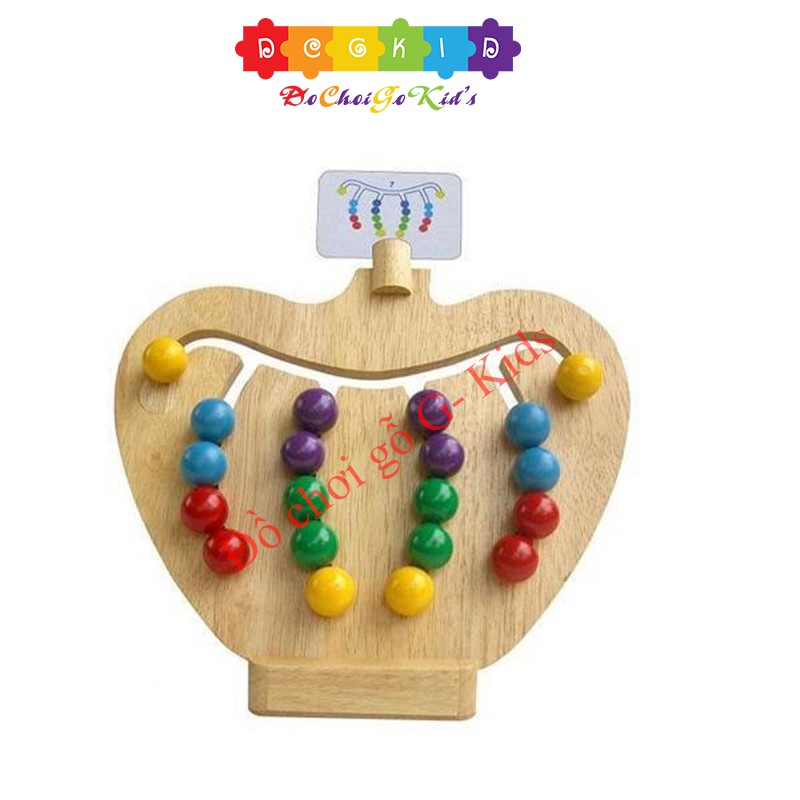 Đồ chơi gỗ Winwintoys - Trái táo tìm đường, Đồ chơi thông minh cho bé học cách nhận biết màu và tăng tư duy