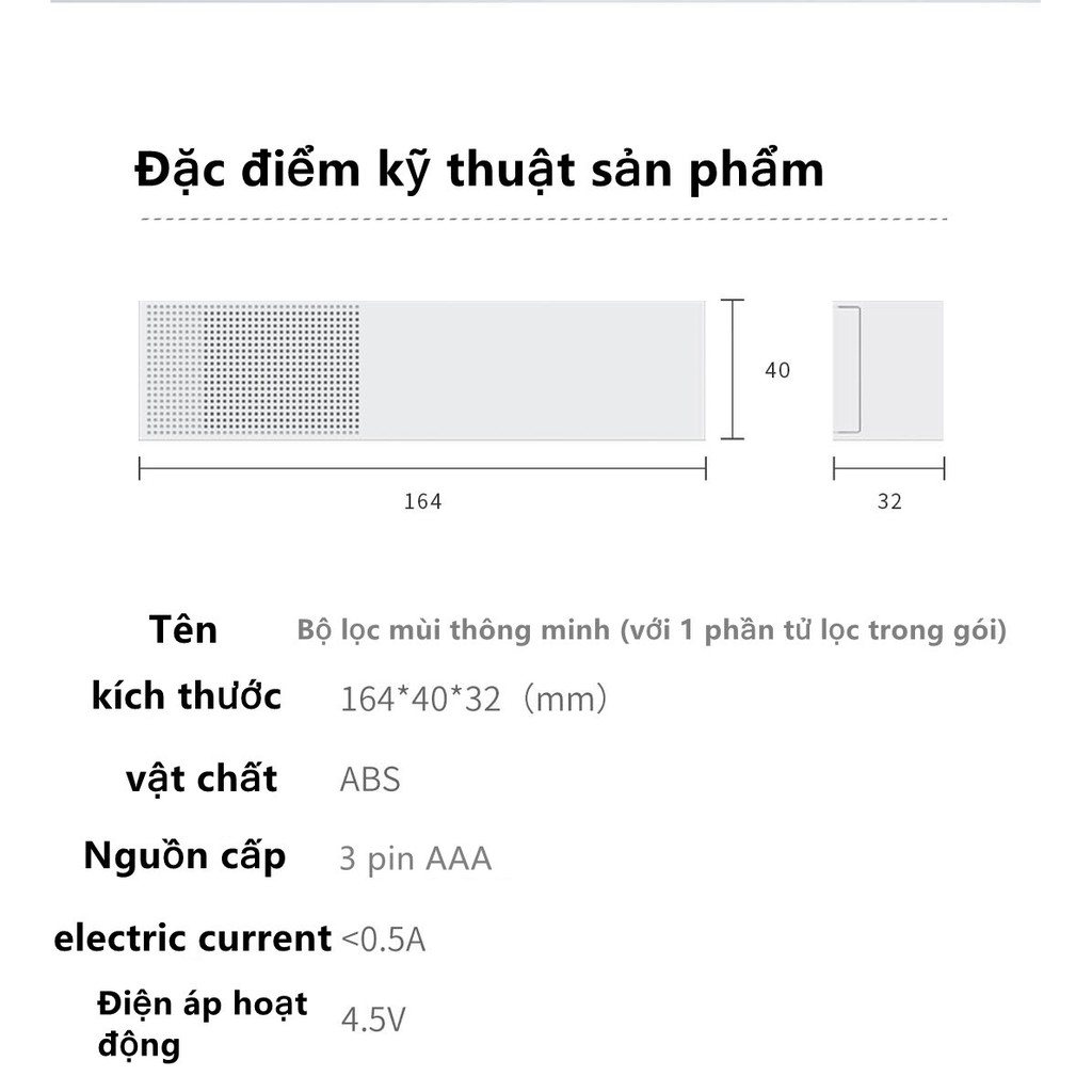 Xiaomi Petkit Pura Air - (Mini deodorizer) Máy khử mùi sản xuất ion và 20 hương liệu tự nhiên