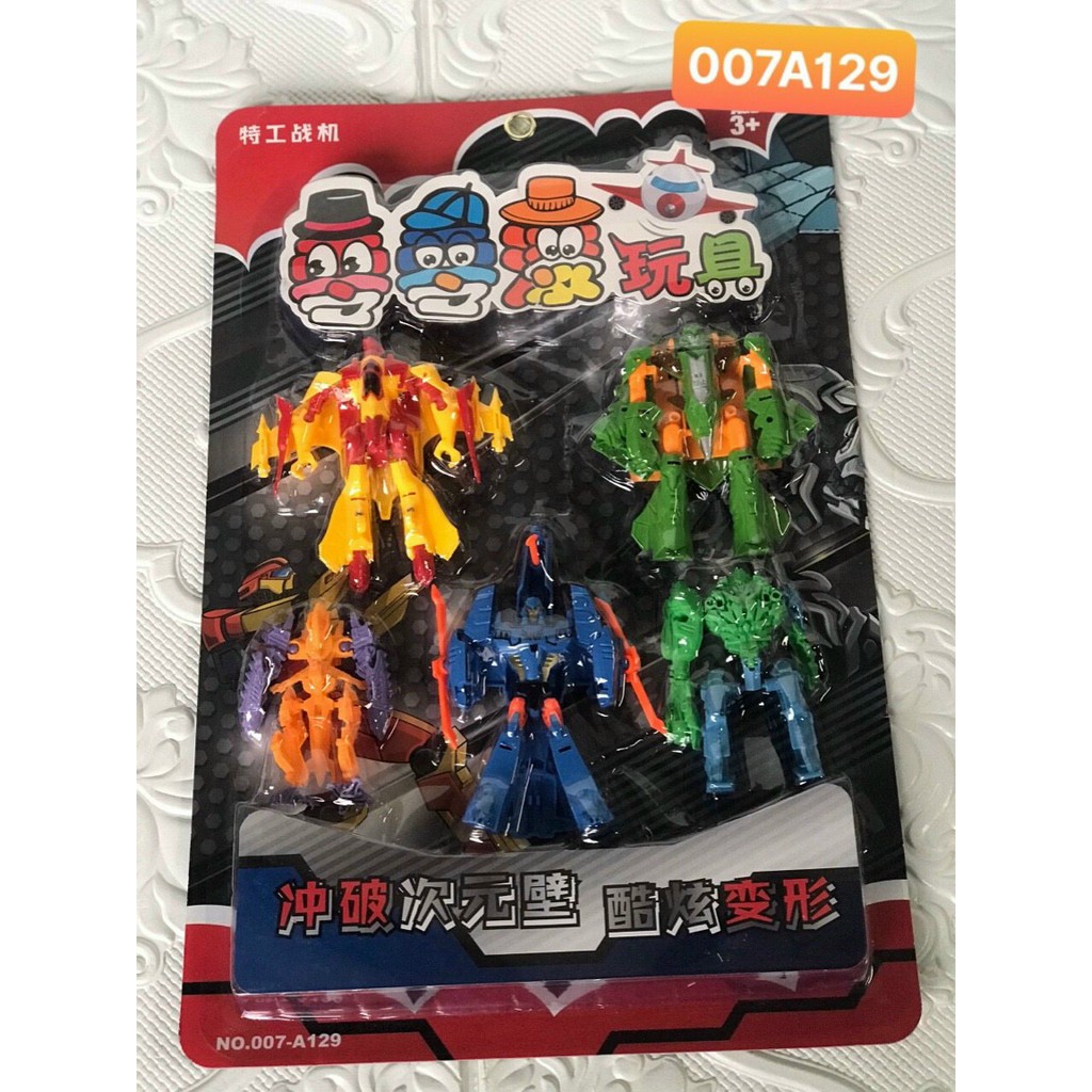 Vỉ Đồ Chơi 5 Người Máy Biến Hình