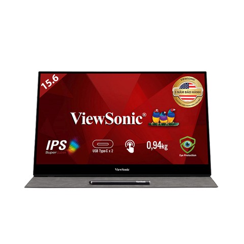 Viewsonic TD1655 Màn hình cảm ứng di động 15.6 inch, Full HD, IPS, USB 3.1 Type-C kép - Bảo hành chính hãng 36 tháng