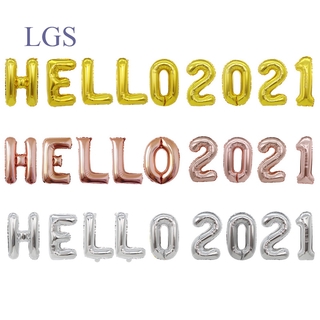 Bóng Bay Helium Năm Mới 2021 Kích Thước 32 / 40 inch Màu Vàng Hồng