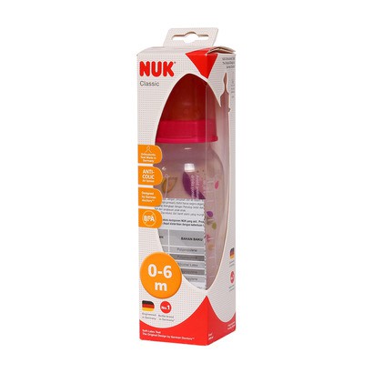 Bình sữa NUK nhựa 110ml silicone