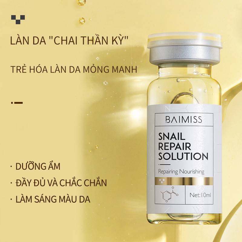 Tinh Chất Baimiss Từ Axit Hyaluronic Ốc Sên Dưỡng Ẩm Sáng Mịn Giảm Nếp Nhăn Hiệu Quả Cao Cấp 10ml