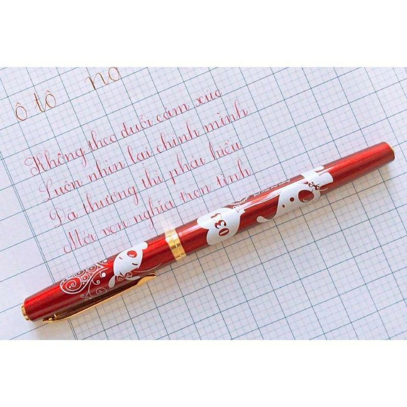 Bút lêta 033 ngòi mài ⚡ GIÁ TỐT NHẤT ⚡ Bút ngòi mài nên nét thanh đậm chủ yếu do lực ấn tay của người viết