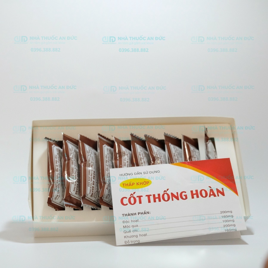 Viên uống hỗ trợ giảm đau nhức xương khớp, bổ xương khớp, tê bì chân tay Cốt thống hoàn hộp 10 gói - Nhà thuốc An Đức