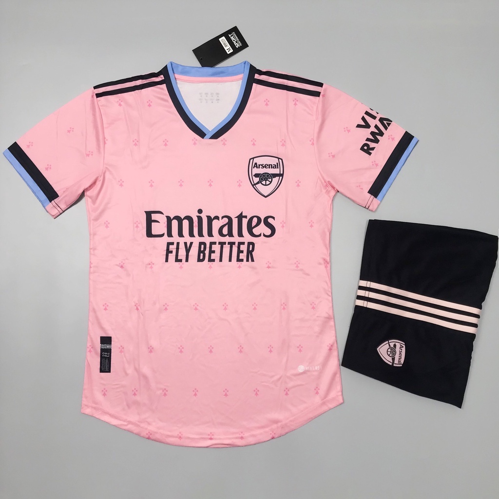 Áo bóng đá CLB Arsenal -HỒNG-thun thái Cao Cấp