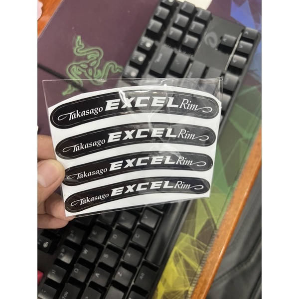 Decal dán vành excel sticker dán vành cao cấp đủ màu chống nước FREESHIP chỉ dán vành bạc
