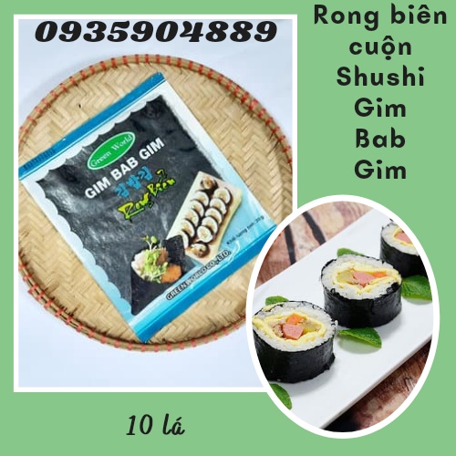 Rong Biển Cuộn Cơm/Cuộn Sushi Gim Bab Gim 10 lá - Rong Biển Gim Bab Gim