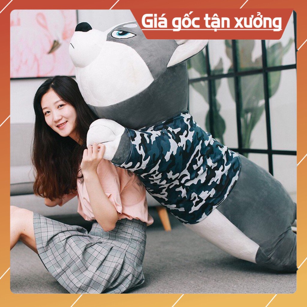 Chó Husky Nhồi Bông Mặt Ngáo Siêu Đẹp, Cute - Qùa tặng Gấu Bông Dễ Thương GB17 - ShopLTAquanaonam