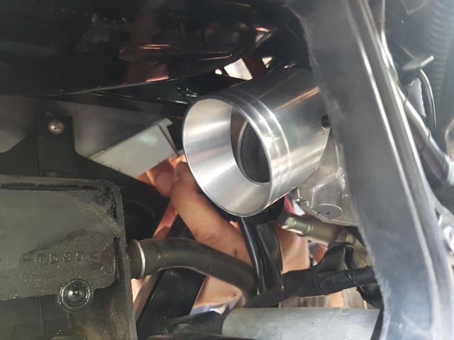 Co CNC gắn họng gió Zin và SWR xăng cho xe Satria, Raider Fi