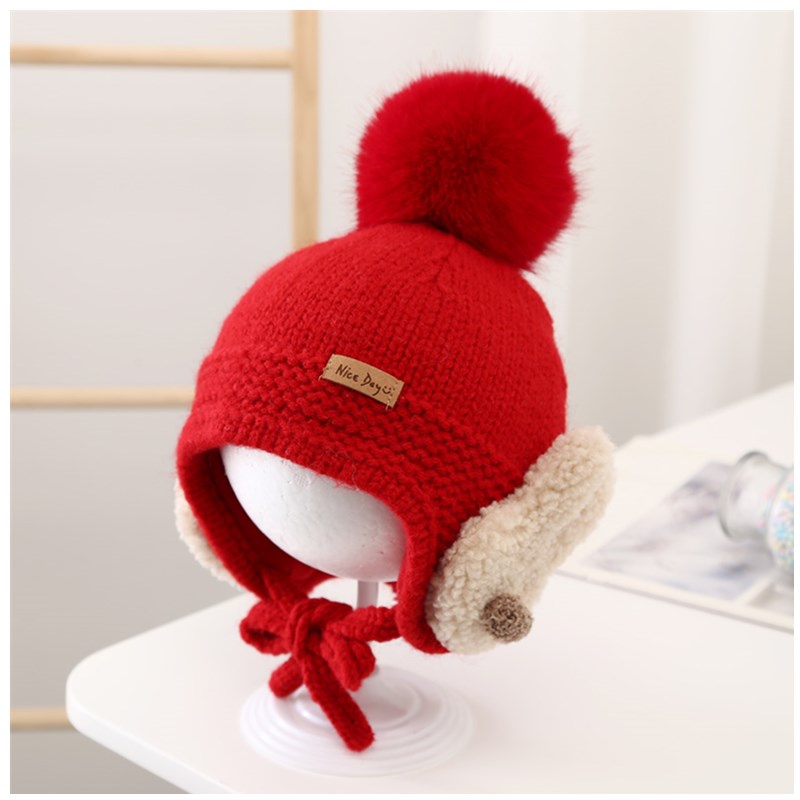 G97-LEN51 SET GIÀY BOOT TRÁI TIM- NÓN LEN THỎ ÔM TAI NOEL CHO BÉ CỦA  MAMAOI- THỜI TRANG CHO BÉ