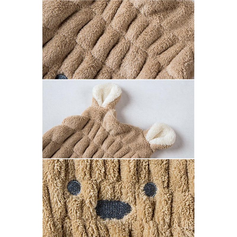 Mũ Trùm Đầu Hình Tai Thỏ Dễ Thương Siêu Thấm Hút Nhanh Khô Tóc Tiện Dụng