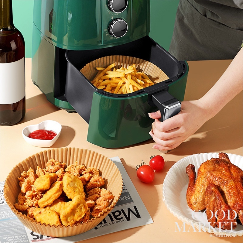 Set 25/50/100 Giấy Lót Chống Thấm Dầu Không Dính Sử Dụng Một Lần Cho Nồi Chiên Không Dầu HGA496