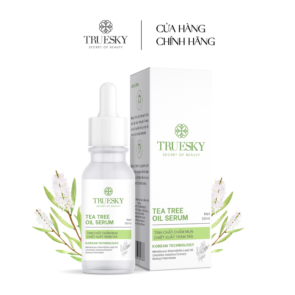 [Mã Bmlt30 Giảm Đến 30K Đơn 299K] Tinh Chất Chấm Mụn Truesky Tea Tree Oil Chiết Xuất Tràm Trà 10Ml