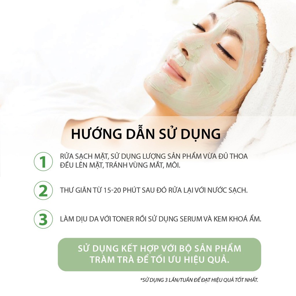 Mặt nạ đất sét ngừa mụn & làm khô vết nhân mụn từ tinh dầu tràm trà nguyên chất Mocotics 60g