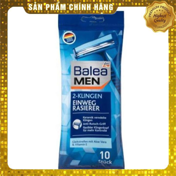 (Hàng chính hãng) Set túi 10 dao cạo râu Balea Đức