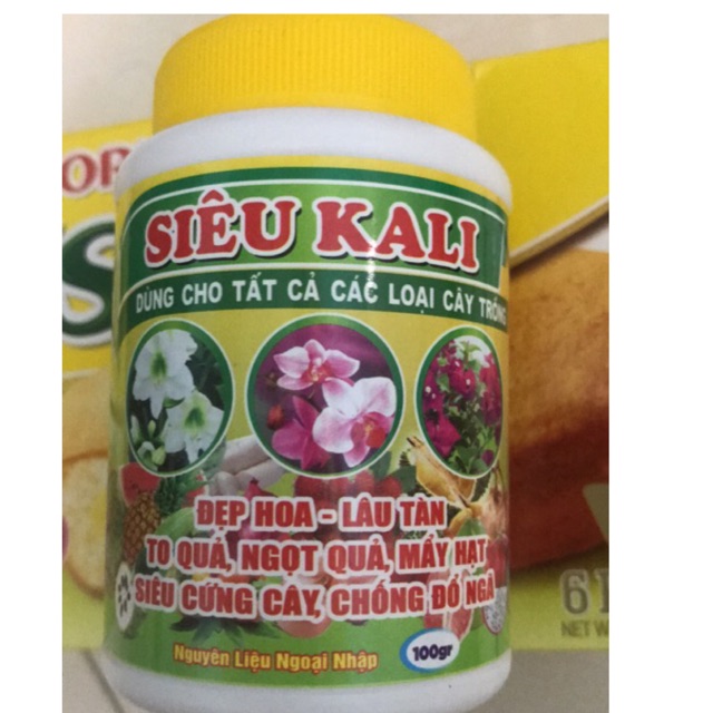 [ Rẻ ] SIÊU KALI 100g - Super Kali  - Kali Cứng Cây - Kali Ngọt Quả- Phân Bón Cuốc Vàng