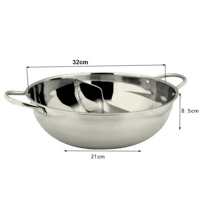  Nồi Lẩu 2 Ngăn Inox Size 30cm ( Gía tốt )