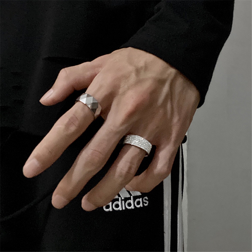 Nhẫn đính đá phong cách hiphop Âu Mỹ thời trang cho nam và nữ