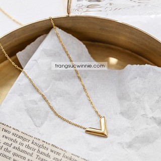 Dây chuyền nữ titan V vàng gold