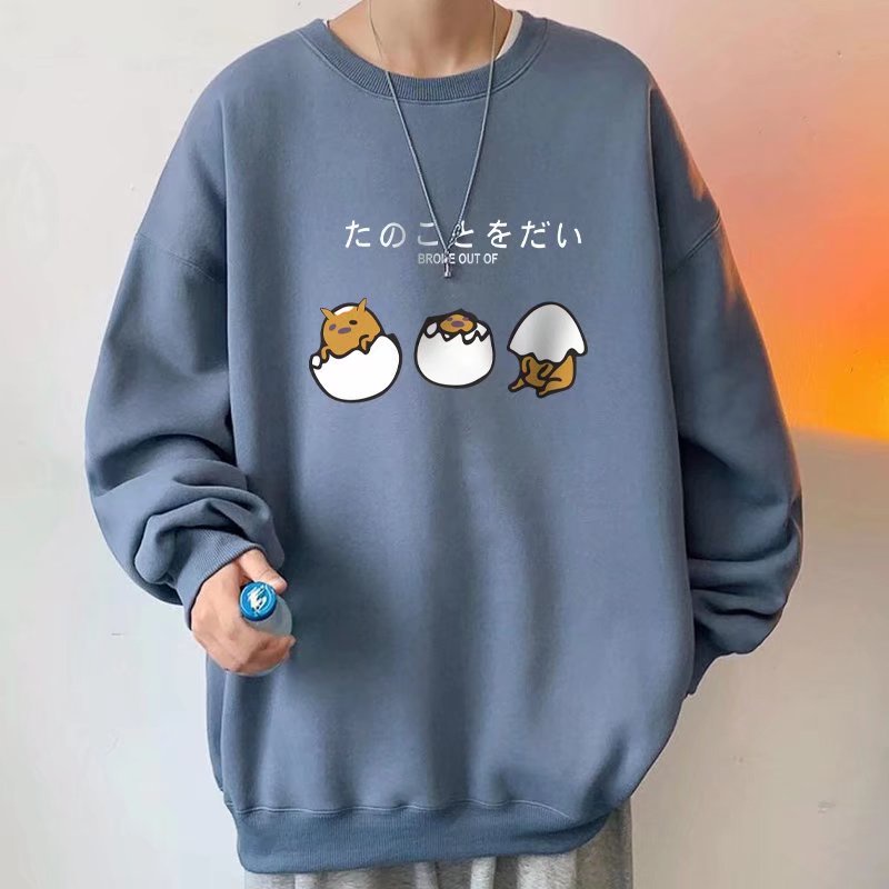 Áo sweater nam bigsize có size lớn M-8XL Tay Dài Cổ Tròn Dáng Rộng In Họa Tiết Hoạt Hình Phong Cách Hip Hop Thời Trang Cho Nam Giới