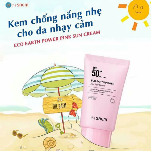 (Mẫu mới) Kem Chống Nắng Eco Earth Power SPF50+ PA+++ (50g)