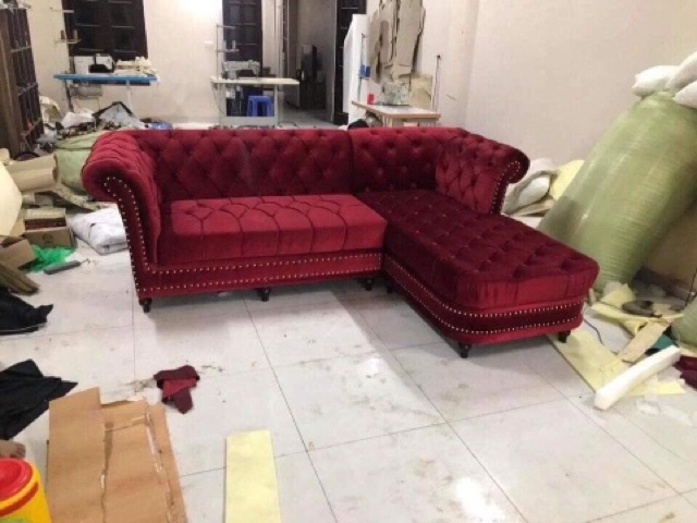 Sofa da nỉ tân cổ điển ( báo giá từng mẫu kích thước )