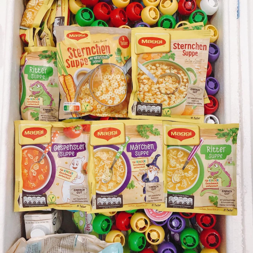 Soup nui ăn liền Maggi Đức cho bé 9m+ (3 phần ăn)