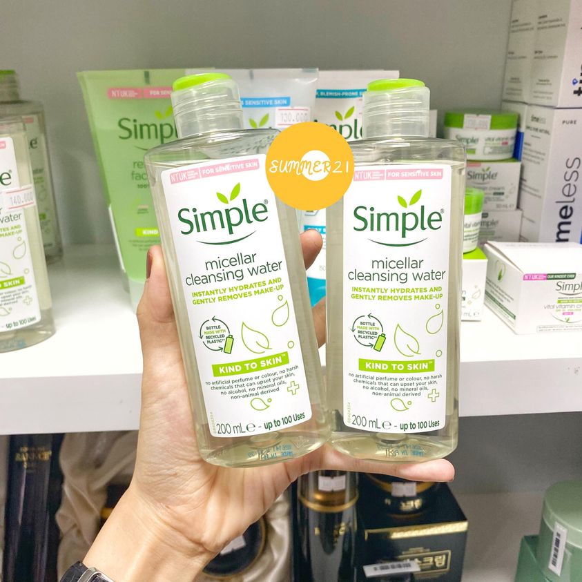 Nước Tẩy Trang Dịu Nhẹ Lành Tính Simple Micellar Cleansing Water 200ml