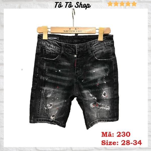 Quần Sọt Nam Rách ❤️FREESHIP❤️ Quần Short Jean Nam Chất Bò co giãn thời trang Hàn Quốc form cực đẹp Tô Tồ Shop -QSJNM230