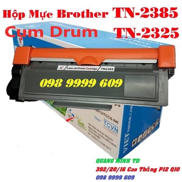 Hộp Mực &amp; Cụm Drum  Brother TN-2385, TN-2325 - Brother HL-2320D,L2361DN, L2321D, L2366DW, DCP-L2520D, MFC-L2701DW,...