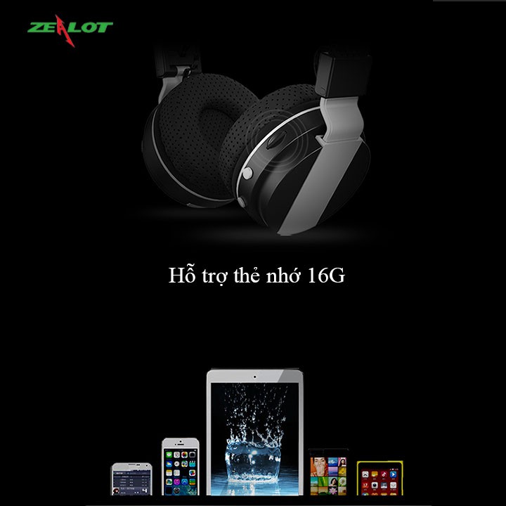 Tai nghe chụp tai bluetooth zealot thể thao Bass Blast B17 | BigBuy360 - bigbuy360.vn
