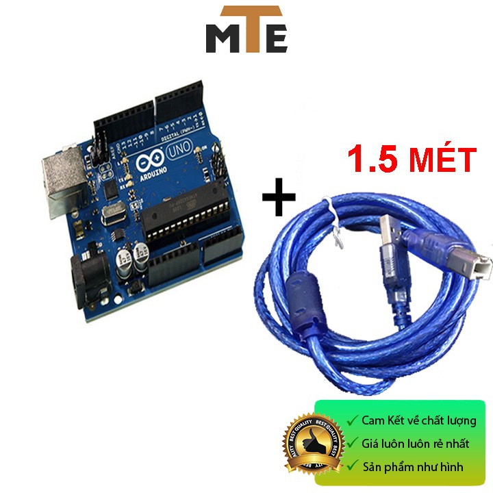 Module arduino UNO R3 chip cắm Atmega16u2 (board phát triển) kèm cáp