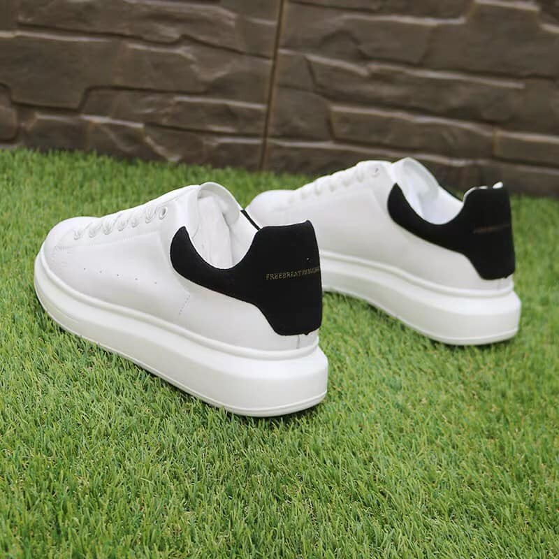 [Mã FAGREEN245 giảm 10% tối đa 30k đơn từ 99k] [FREE SHIP] giày thể thao nữ độn đế trắng gót nhung đen và kim tuyến | BigBuy360 - bigbuy360.vn