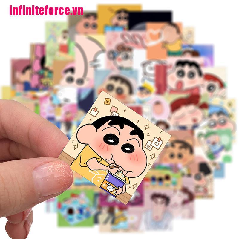 Set 50 Sticker Shin-Chan Dán Trang Trí Xe Đạp
