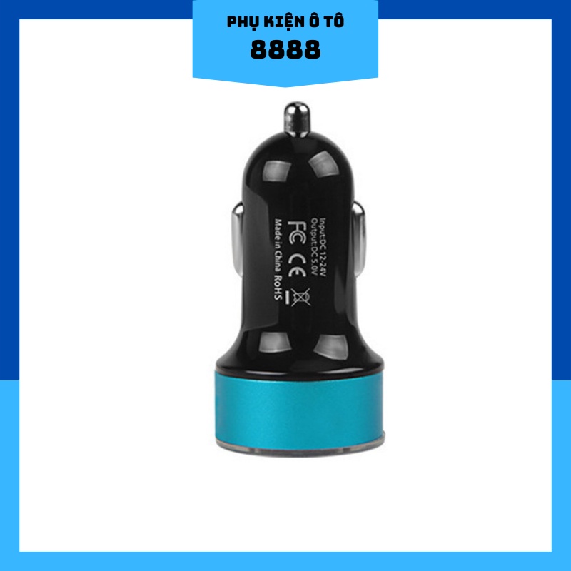 Tẩu Sạc Nhanh USB 8888 Màu Đỏ/ Xám/ Xanh Dương