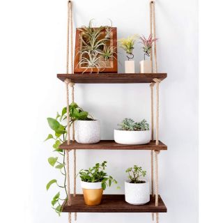 Kệ gỗ thông 3 tầng 40*15 ❤️FREESHIP❤️ kệ trang trí kệ treo dây kệ treo tường