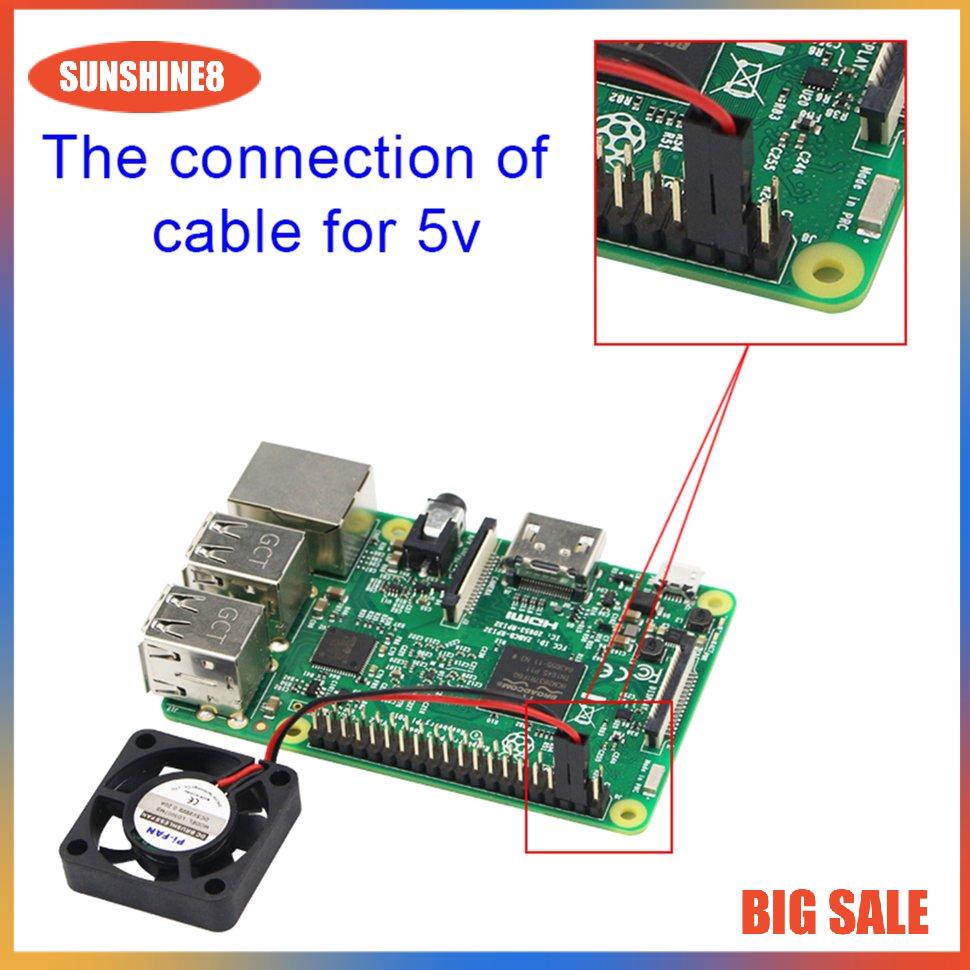 Quạt Tản Nhiệt Cpu 5v 3.3v Cho Raspberry Pi 4 B / 3b + / 3b / 2b / B +