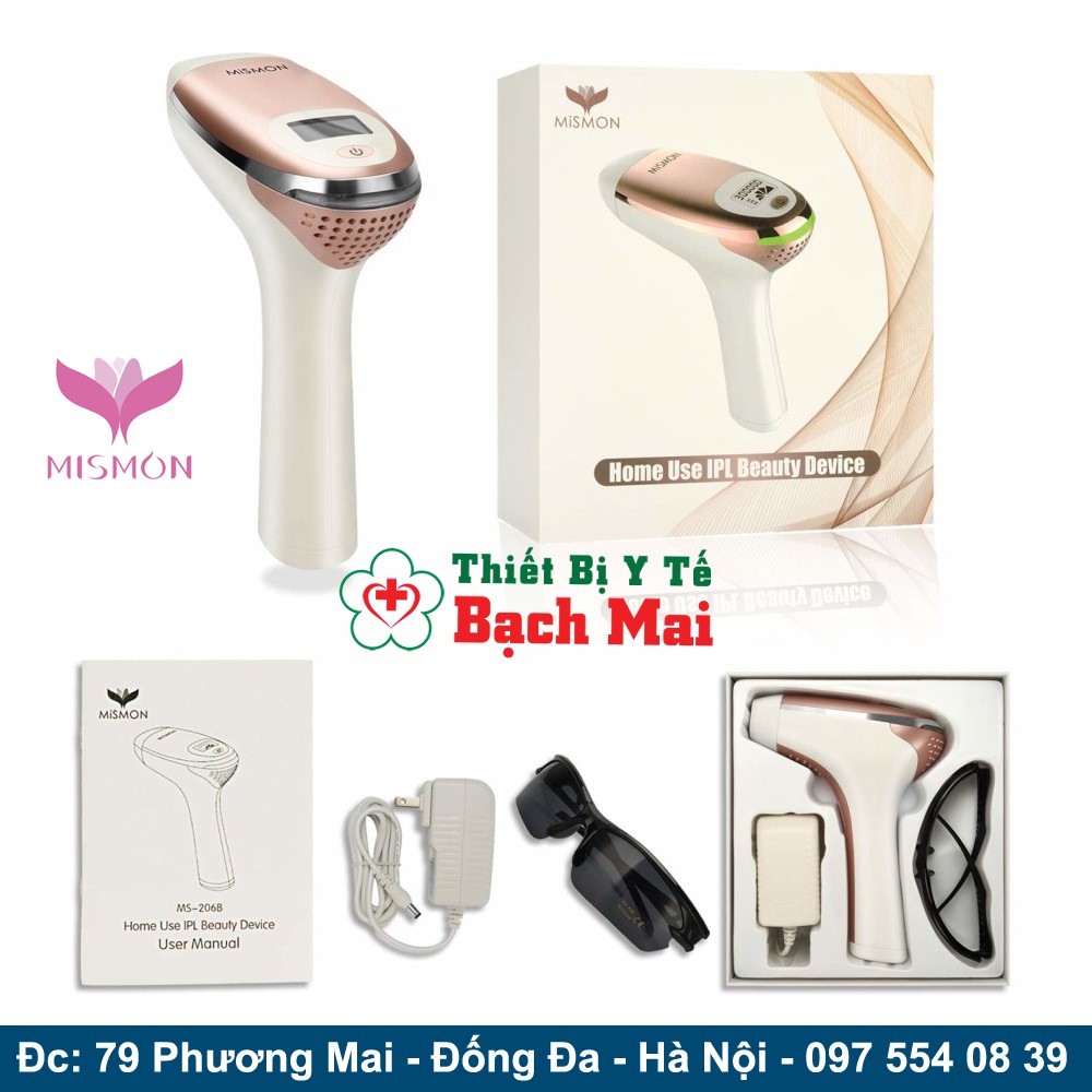 [CỰC HIỆU QUẢ] Máy Triệt Lông Vĩnh Viễn Mismon IPL MS-206B Có Màn Hình LCD 300.000 Xung