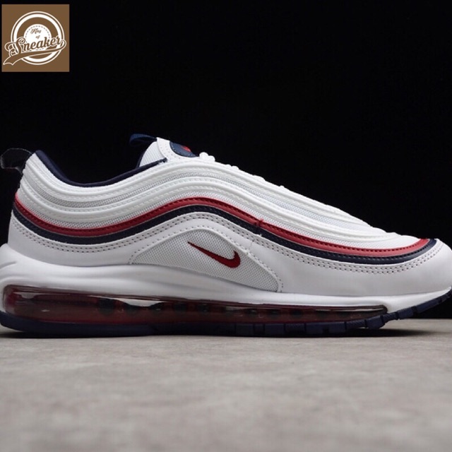 | Bán Chạy | Giầy AIR MAX 97 trắng viền đỏ thể thao, thời trang sneakers nam nữ đi chơi phố KHO NEW 2020