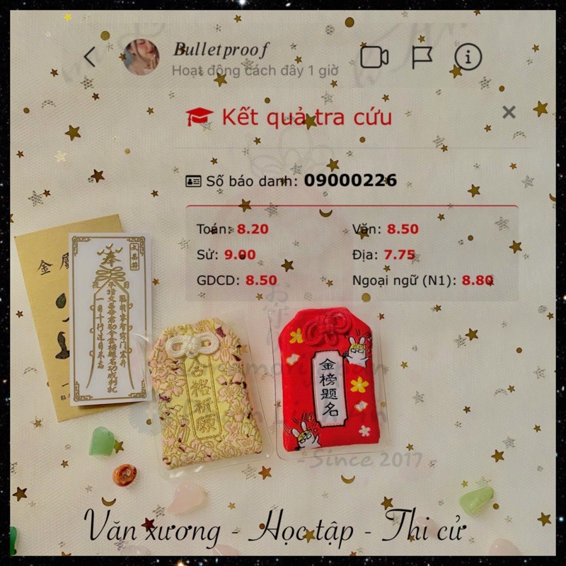 Combo THI ĐẠI HỌC MAY MẮN 279k ( văn xương - học tập - thi cử )