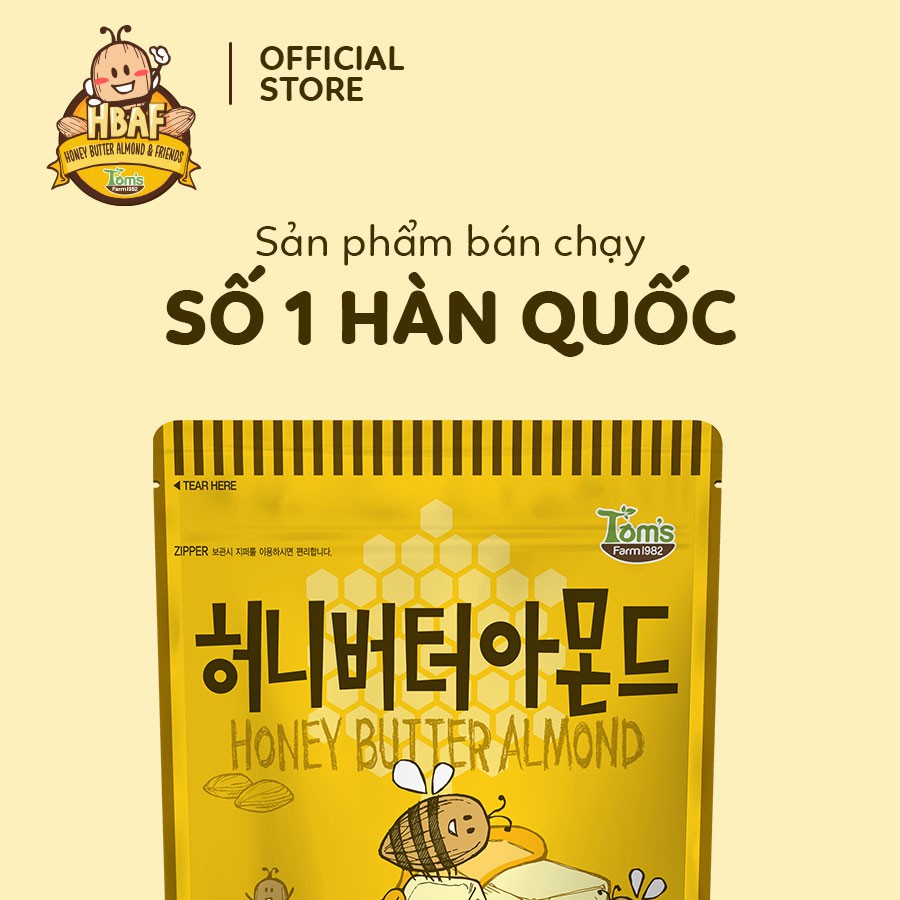 Hạnh nhân tẩm Bơ Mật Ong Tom's Farm 210g | BigBuy360 - bigbuy360.vn