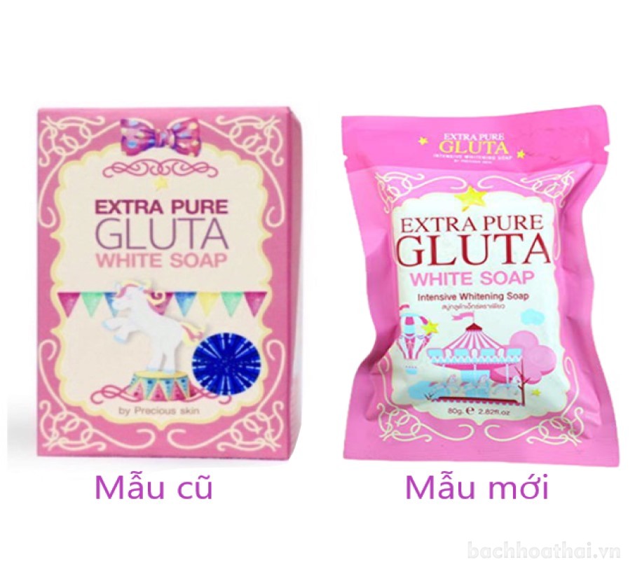 Xà phòng tắm trắŉg nguyên chấţ Extra Pure Gluta White Thái Lan