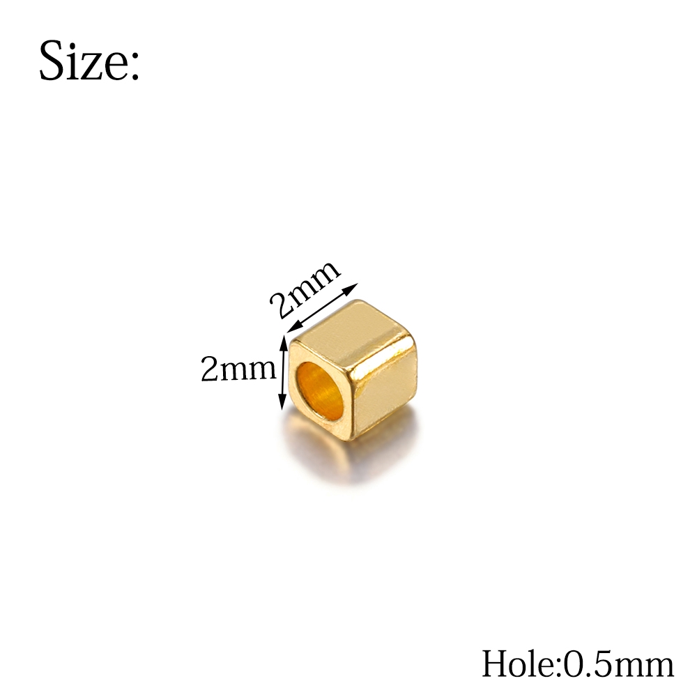 St.kunkka 100 chiếc / bộ hạt đồng vuông để làm đồ trang sức DIY tốt