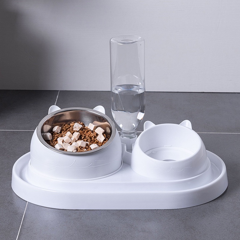 Bát Đôi Thép Không Gỉ Chống Kiến Cao Cấp ( Có Bình Nước Tự Động )