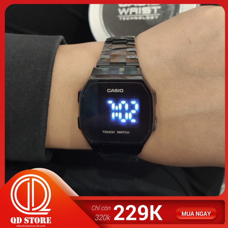 Đồng Hồ Điện Tử Nam, Nữ 💖𝑭𝑹𝑬𝑬𝑺𝑯𝑰𝑷💖 Đồng Hồ Casio Cảm Ứng A168, Mặt Tráng Gương, Đèn Led, Dây Thép Không Gỉ