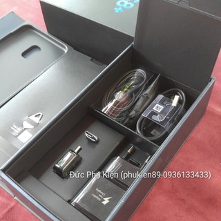 Bộ phụ kiện sạc cáp nhanh, tai nghe AKG, cổng chuyển OTG S8+/S9/S9+/Note 9 chính hãng zin bóc máy