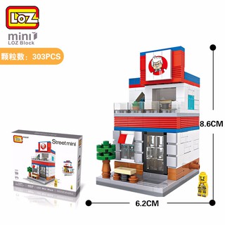 Đồ chơi lắp ráp Cửa Hàng Gà Rán KFC LOZ 1605 (303 pcs)